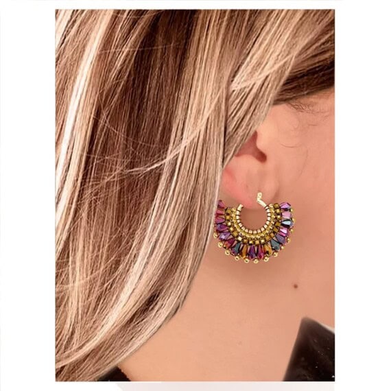 montebello Boucles d'oreilles magenta