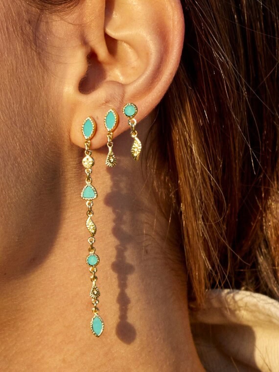 Petites boucles NALA turquoise