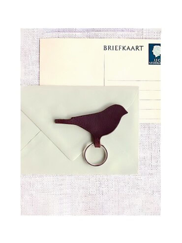 Porte-Clé Oiseau Brun Acajou