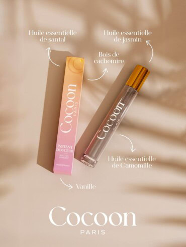 Roll-on instant douceur. Eau parfumée à base d'huiles essentielles.