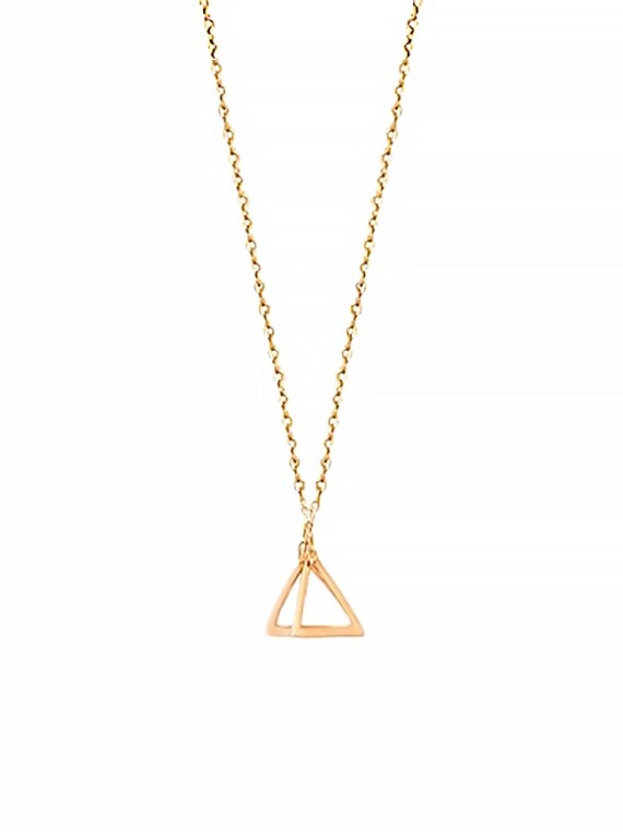 Collier femme géométrique triangle mystic fire