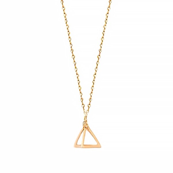 Collier femme géométrique triangle mystic fire