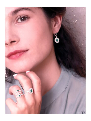 boucles pendantes medium marquise jaspe