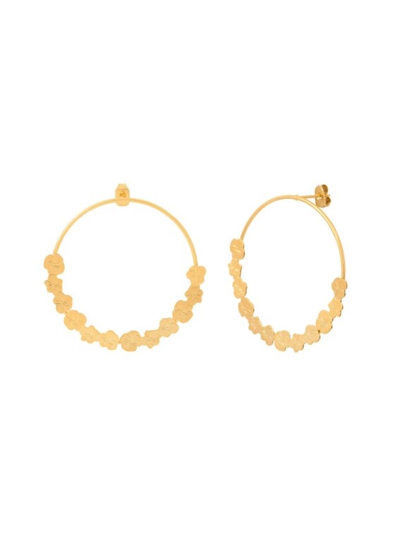Boucles d'oreilles PANSY - petites fleurs dorées