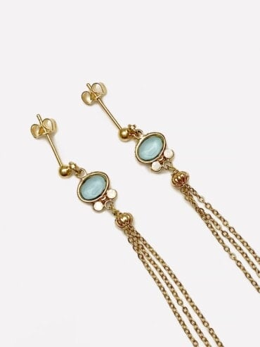 Boucles d'oreilles Marianna Bleu Azur
