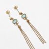 Boucles d'oreilles Marianna bleu azur. Boucles pendantes.