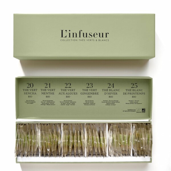 Coffret Collection de Thés L'infuseur. Thés verts et blancs