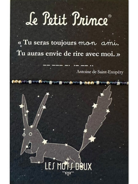 Bracelet Petit Prince : mon ami - Bijou code morse à message secret