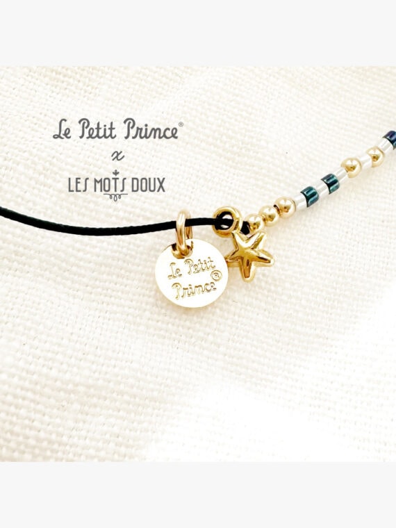 Bracelet Petit Prince étoiles - Bijou code morse à message secret