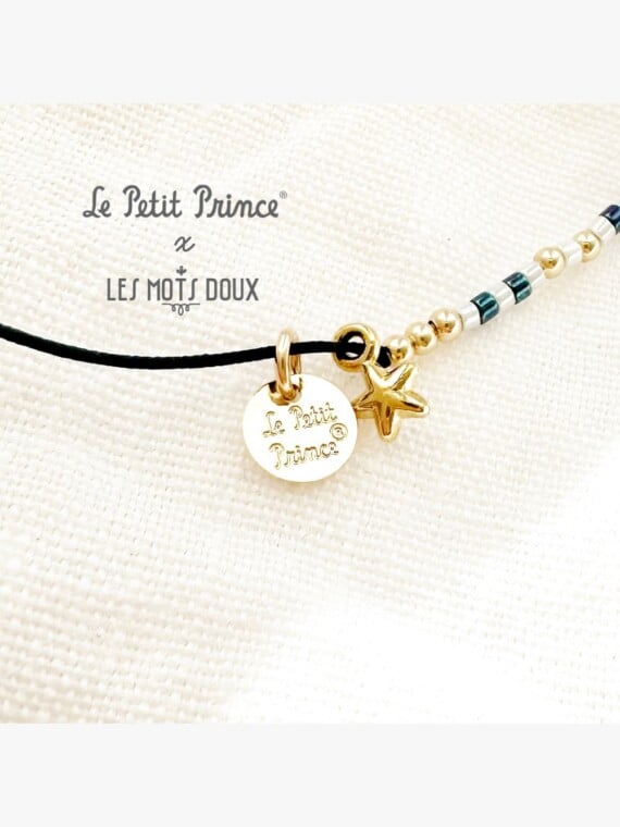 Bracelet Petit Prince étoiles - Bijou code morse à message secret