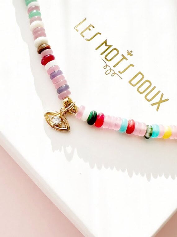 Collier talisman œil protecteur lucky charm