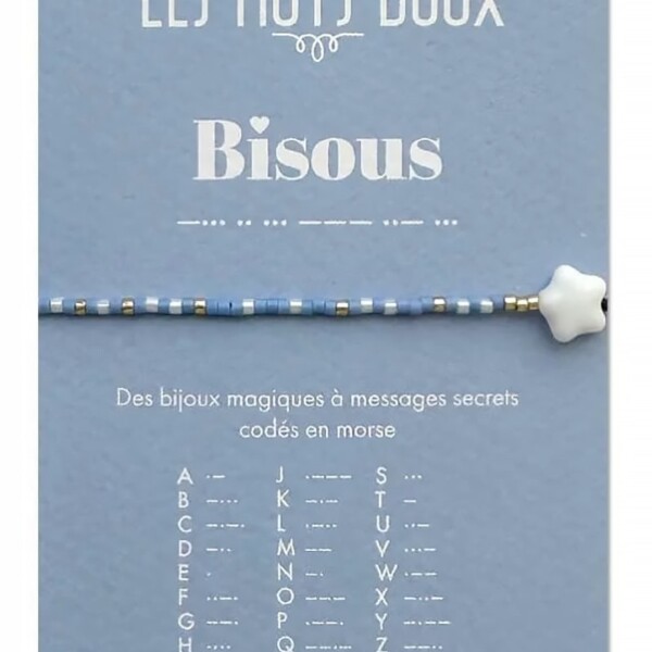 Bracelet enfant code morse BISOUS