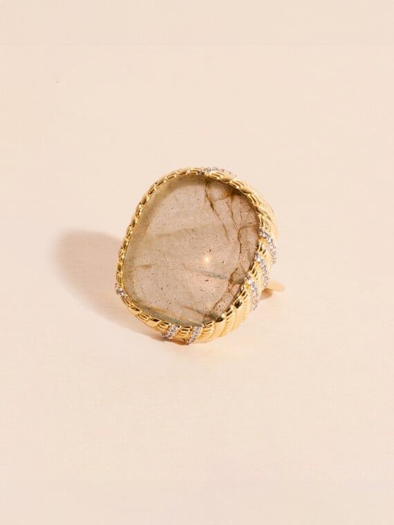 Bague dona labradorite