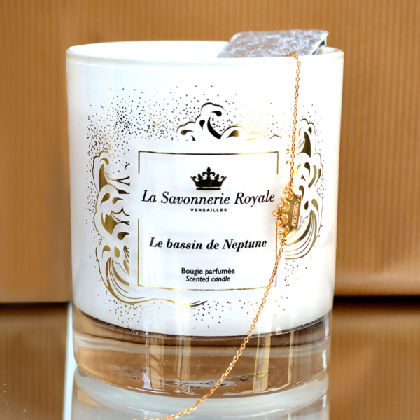 Bougie et bracelet plaqué or Bassin de Neptune