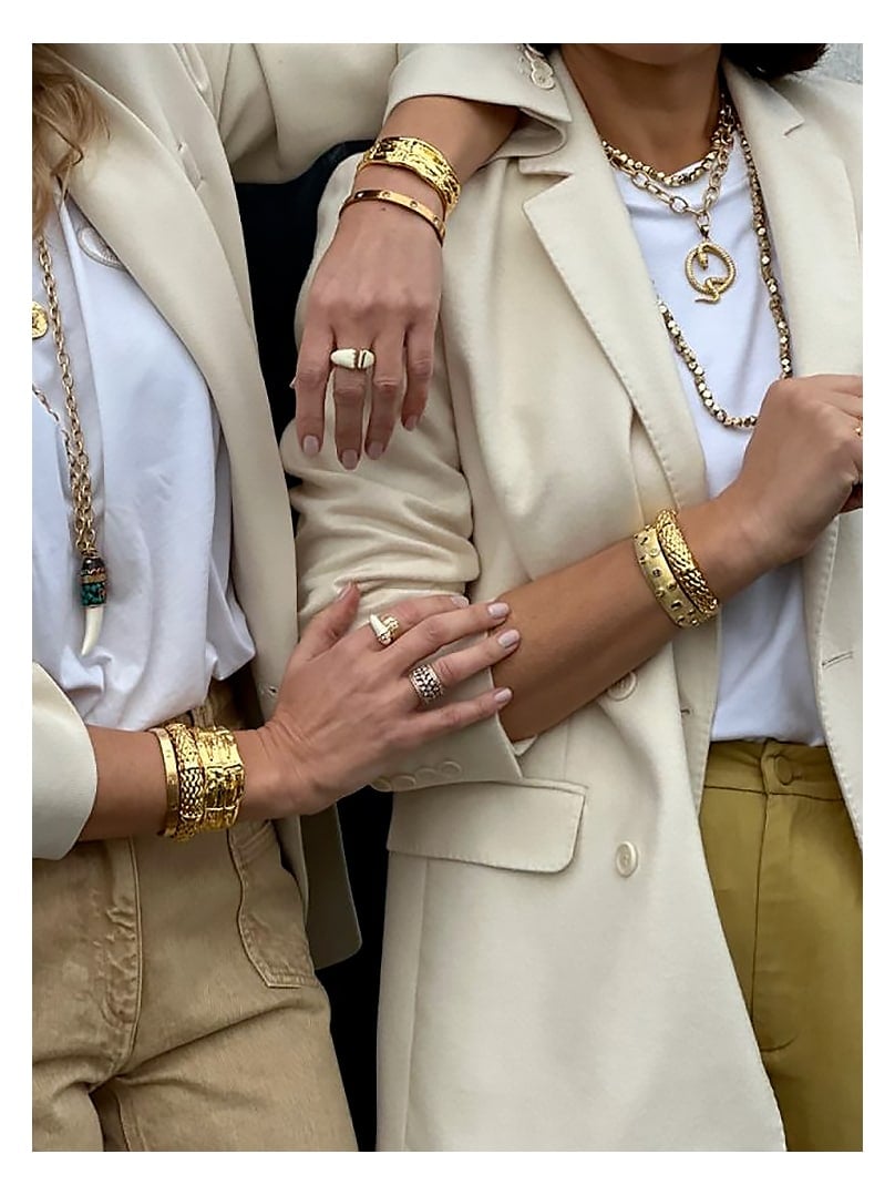 Jonc Croco or mat Cavallo 6 Mix bijoux dear charlotte