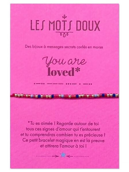 Bracelet code morse à message secret : you are loved