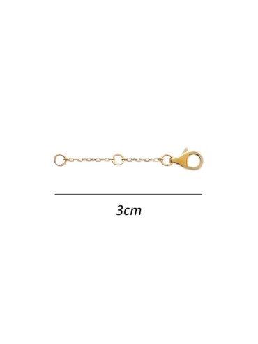 chaînette extension plaque or qualité - 3 réglages