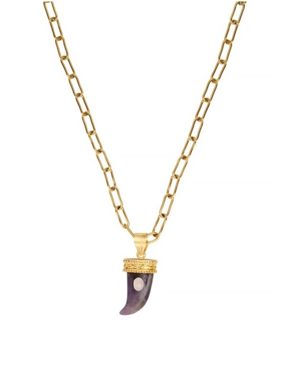 collier corne amethyste olbia