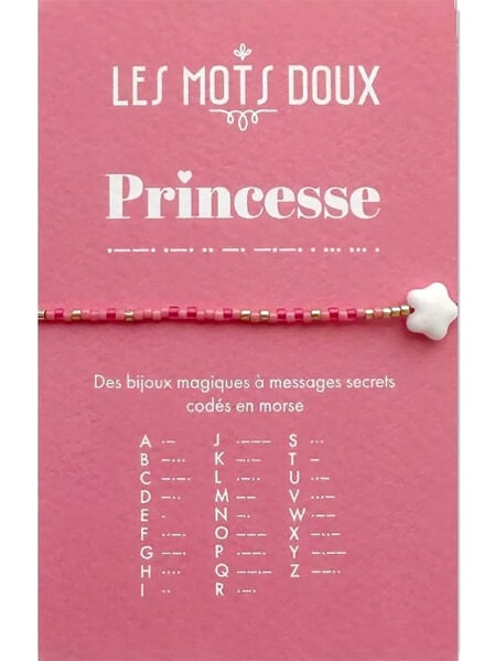 Bracelet enfant code morse : Princesse