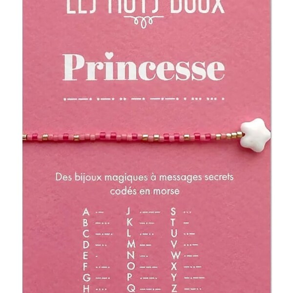 Bracelet enfant code morse : Princesse