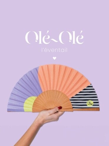 Eventail Soleil Corail