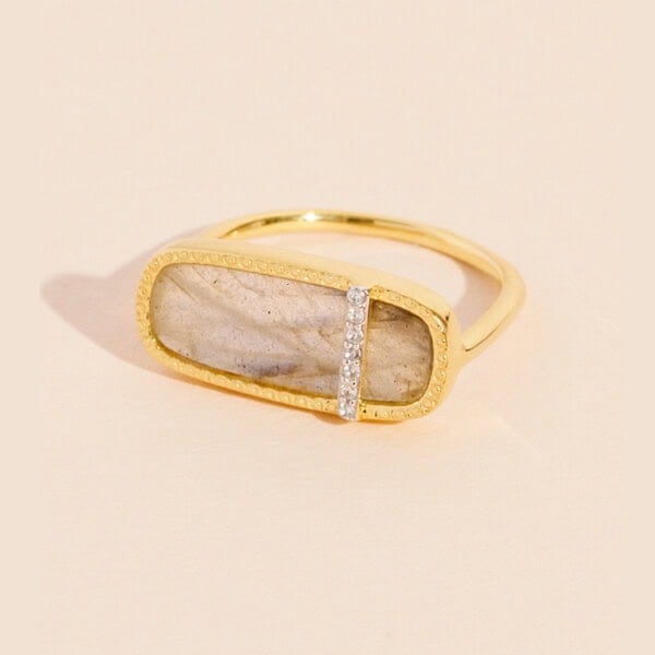 Bague izy 3 labradorite