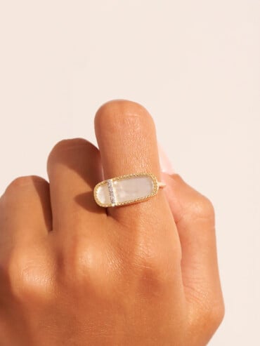 Bague izy 3 nacre
