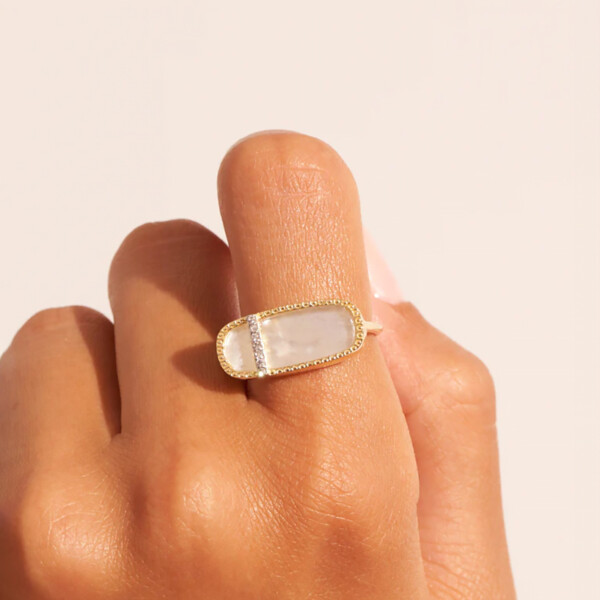 Bague izy 3 nacre