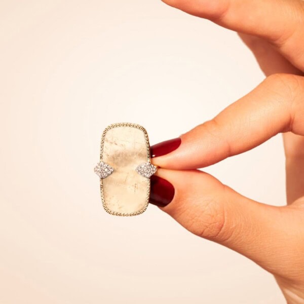 Bague sangha quartz rutile dore