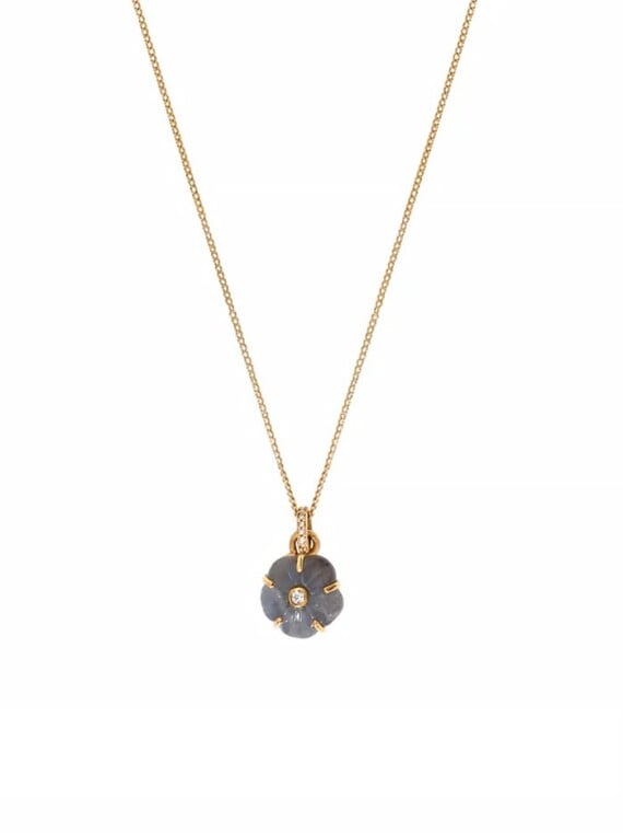 Collier fleur Tiny iris labradorite