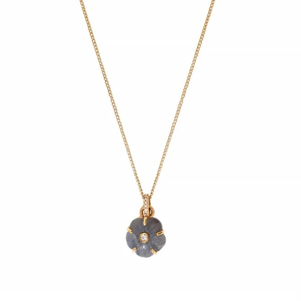 Collier fleur Tiny iris labradorite