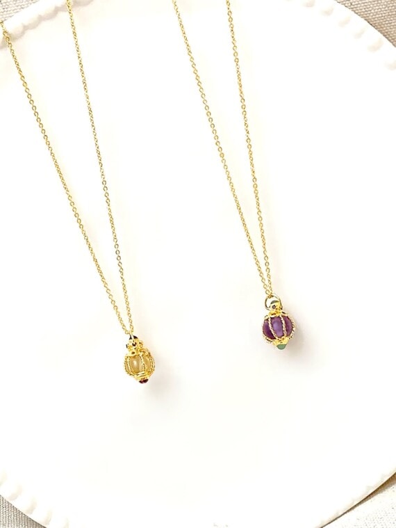 Colliers Dana Amethyste et Citrine