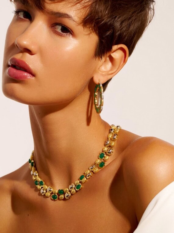 Collier femme Amara Onyx vert