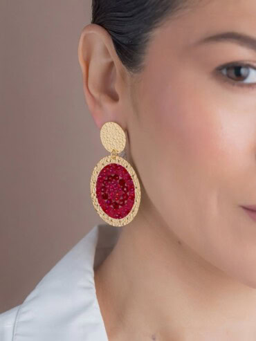 Boucles d'oreilles Patagona Prune