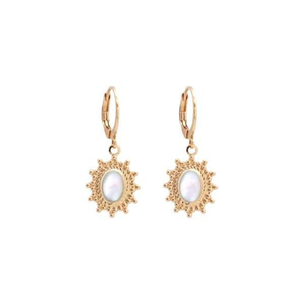 boucles dorees marquise nacre presentation