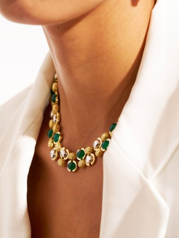 Collier femme Amara Onyx vert