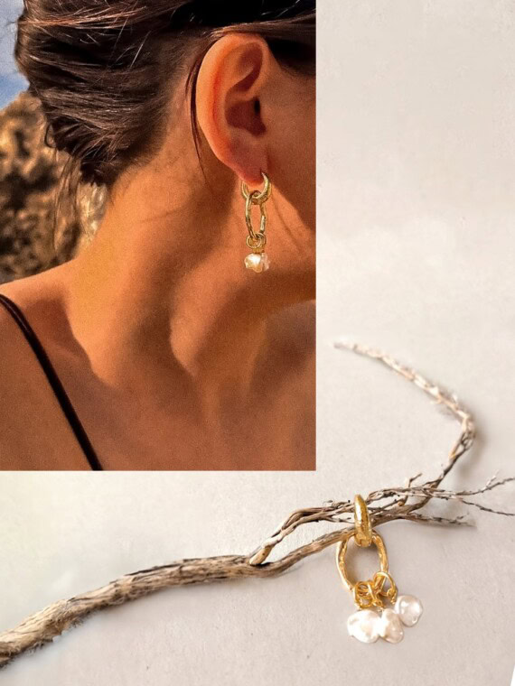 Boucles d'oreilles thalia perles