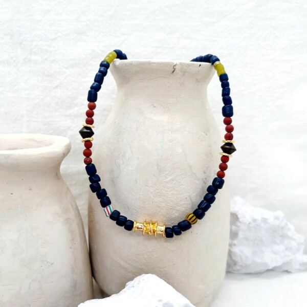 Collier Léandros lapis lazuli