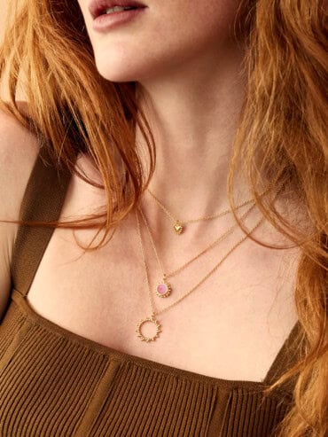 Collier Plein Soleil opale rose