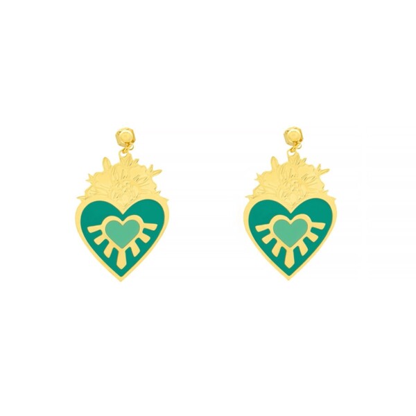 Grandes boucles d'oreilles frida lagon