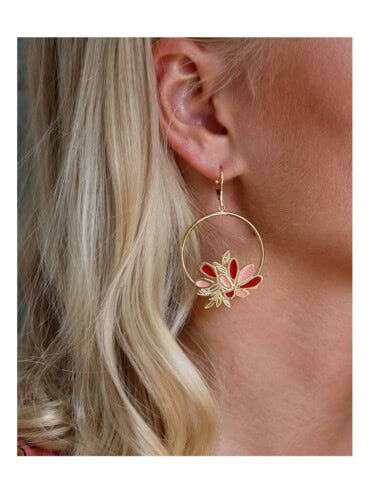 Boucles d'oreilles Nymphéas Lagon