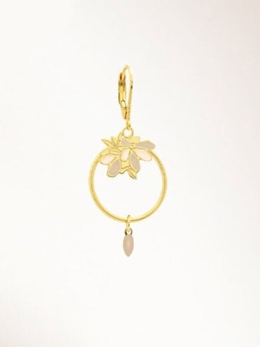 Petites Boucles Nymphéas Ivoire