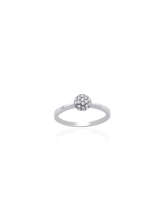 Bague anneau boule brillants archipel