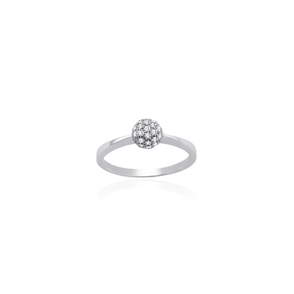 Bague anneau boule brillants archipel