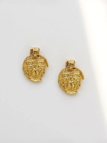 Boucles d'oreilles Jodhpur présentation médailles anciennes - face
