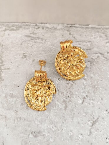 Boucles d'oreilles Jodhpur présentation médailles anciennes
