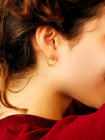 Boucles cercle MILA vermeil femme