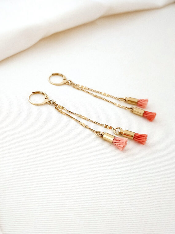boucles d'oreilles penelope corail gri-gri