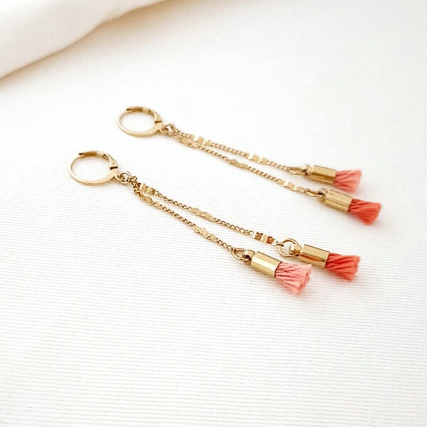 boucles d'oreilles penelope corail gri-gri