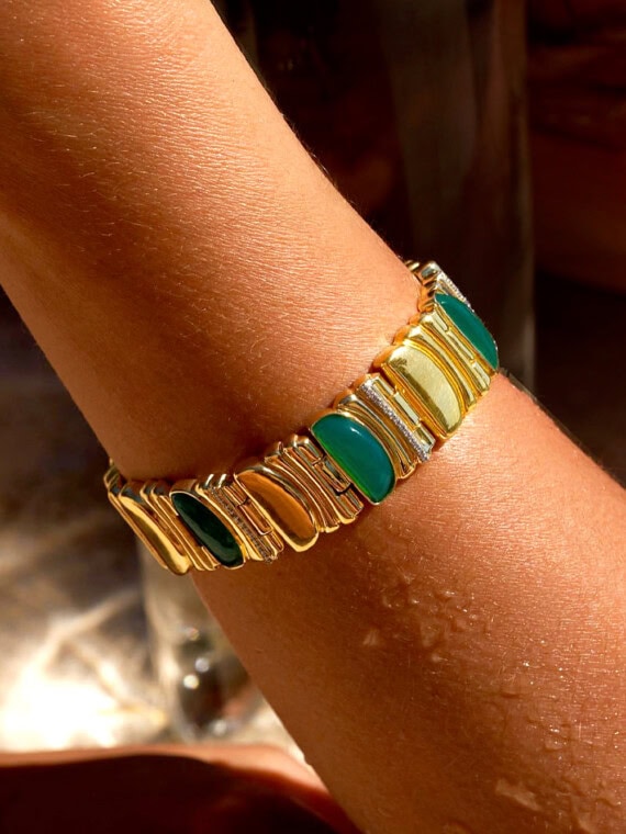 Bracelet seema onyx vert femme